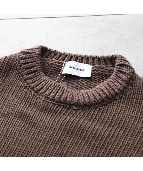 ASKYURSELF ニット CHUNKY CROSS KNIT クロス ニット CHUNKY CROSS KNIT クルーネック