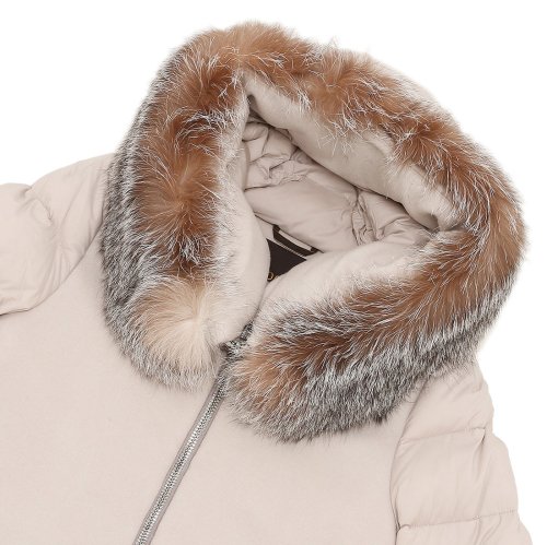 ムーレー ダウンジャケット コート フリージア ショート丈 Aライン ベージュ レディース MOORER MODGI300007 TEPA209 U0105 MOORER 約5号 約7号 約9号 ムーレー ダウンジャケット コート フリージア ショート丈 Aライン ベージュ レディース MODGI300007 TEPA209