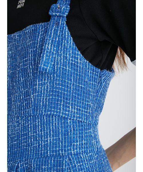 【限定サイズ】ツイードフレアジャンパースカート 予めご了承ください