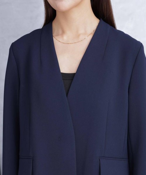 デイリーファンクション ラペルレスジャケット(セットアップ可） デイリーファンクション 羽織としてさらっとラフに着回しやすいデザイン