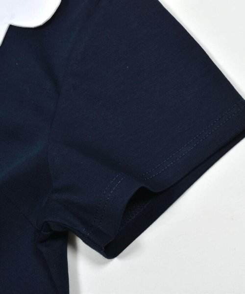 スカラップ襟付きスムースワンピース(90~140cm) ショコラ