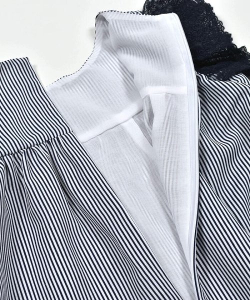 【日本製】レース袖付きジョーゼットワンピース(90~140cm) ショコラ