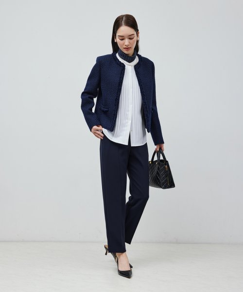 トリアセテート フロントタックブラウス【セレモニー対応】【洗える】 品番