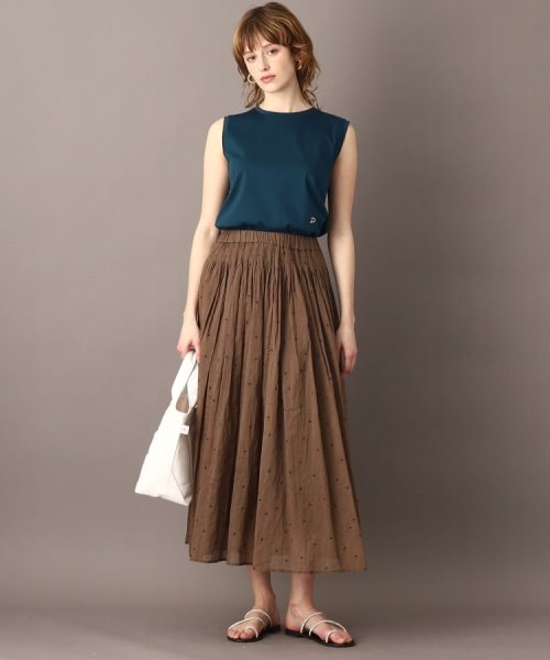 【洗える】ドット刺繍ボリュームスカート 