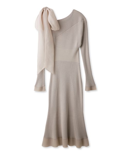 ショルダーリボンワンピース （OWHT） ショルダーリボンワンピース（ワンピース）｜axes femme（アクシーズ