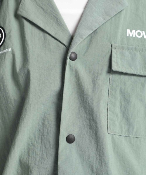 MOVESPORT(ムーブスポーツ)/ナイロンスパンライク オープンカラーシャツ/img07