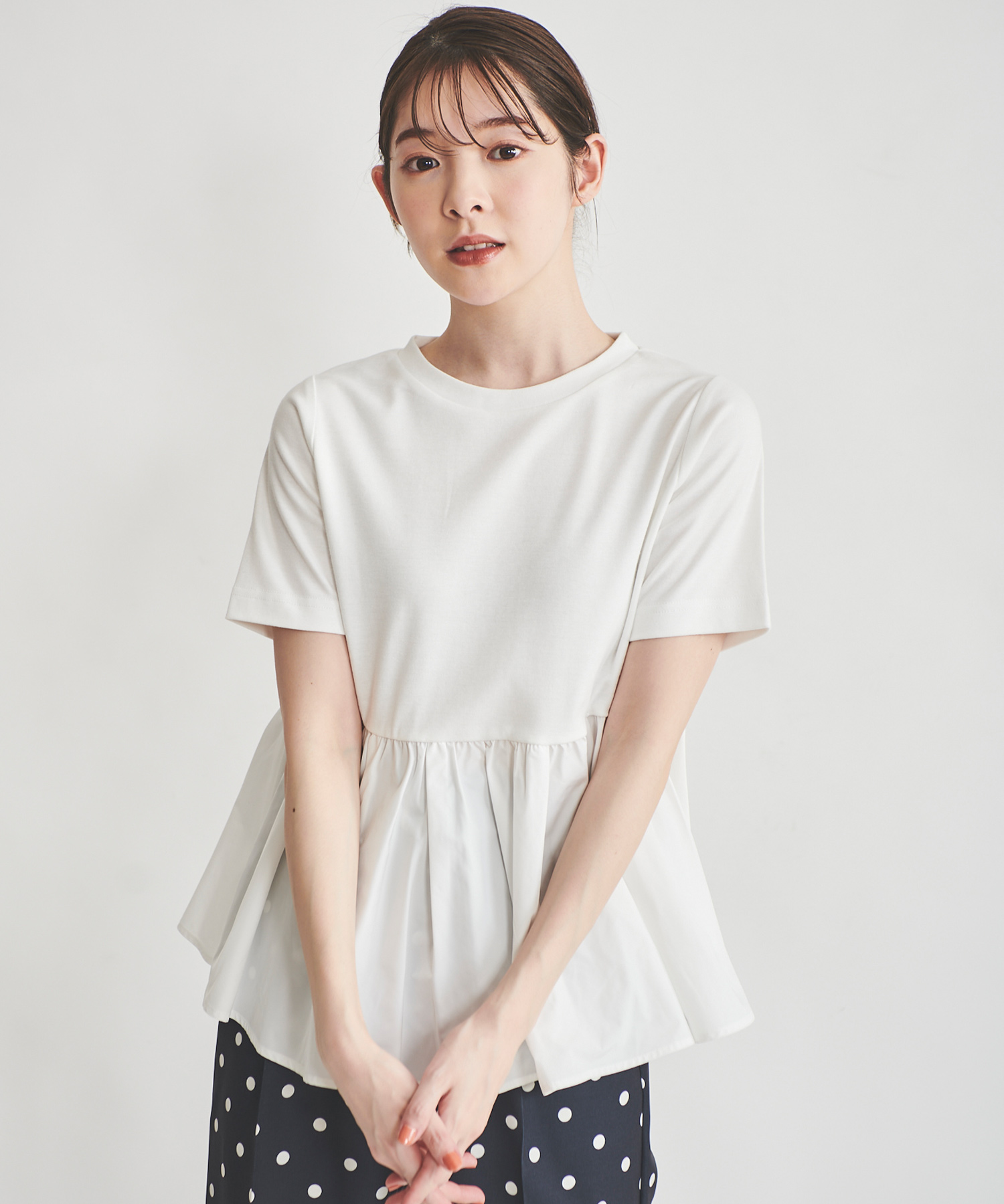 ご専用 大人気ペプラムTシャツ 36 異素材ペプラムTシャツ 0cm ‥…━…‥ 5cm