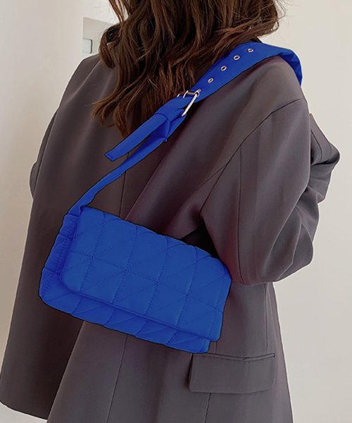 Amulet(アミュレット)/キルティングミニスクエアバッグ レディース 10代 20代 30代 韓国ファッション カジュアル シンプル 鞄 可愛い バック 黒 白 ショルダー/img05