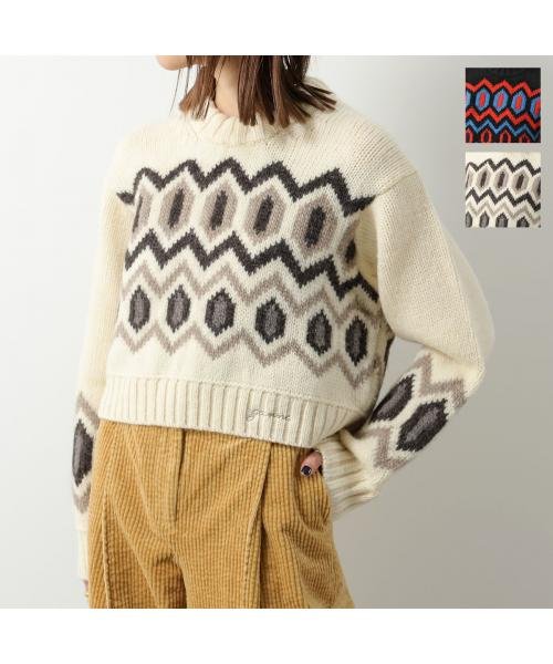 GANNI(ガニー)/GANNI セーター Chunky Graphic Wool Cropped K2011 K2042 2633/img01