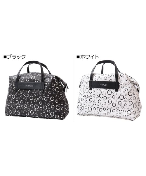 CECIL McBEE(セシルマクビー)/セシルマクビー CECIL McBEE バッグ ボストンバッグ ショルダー レディース Lサイズ モノグラム MONOGRAM SERIES ブラック ホワイト/img01