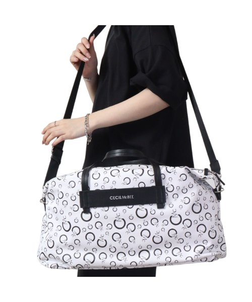 CECIL McBEE(セシルマクビー)/セシルマクビー CECIL McBEE バッグ ボストンバッグ ショルダー レディース Lサイズ モノグラム MONOGRAM SERIES ブラック ホワイト/img16