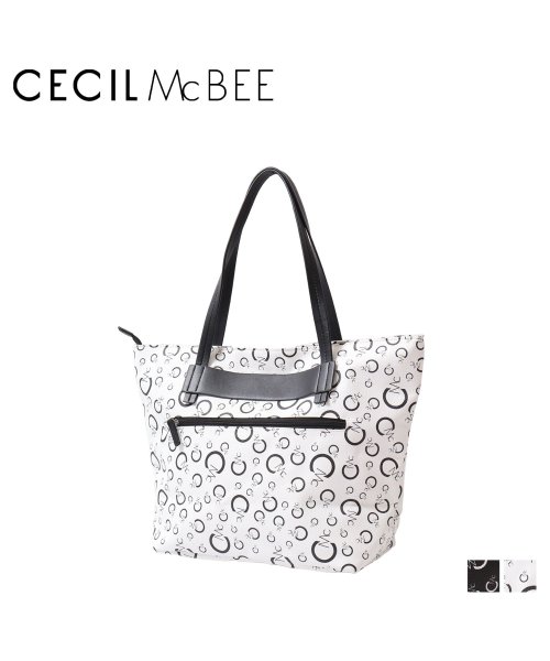 CECIL McBEE(セシルマクビー)/セシルマクビー CECIL McBEE バッグ トートバッグ レディース Lサイズ ファスナー付き モノグラム MONOGRAM SERIES ブラック ホワイ/img16