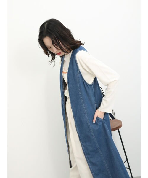 Samansa Mos2 blue(サマンサモスモス ブルー)/【ECO DENIM】マルチwayジャンパースカート/img02