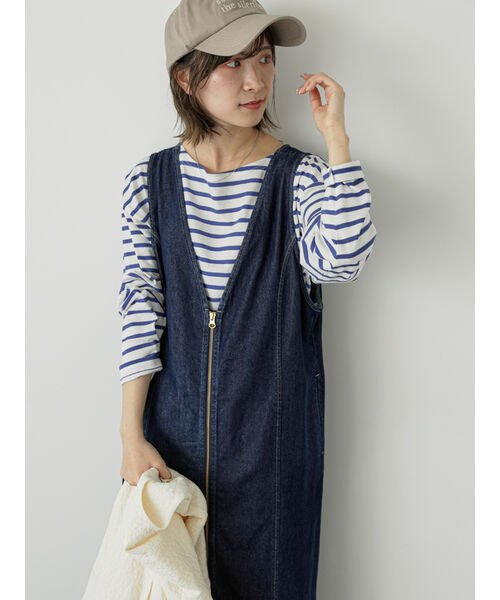 Samansa Mos2 blue(サマンサモスモス ブルー)/【ECO DENIM】マルチwayジャンパースカート/img06