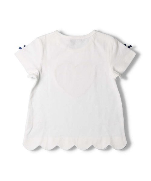 moujonjon(ムージョンジョン)/【子供服】 moujonjon (ムージョンジョン) ボーダーハートスカラップ半袖Tシャツ 80cm～140cm M42804/img02
