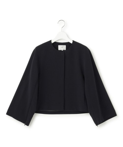 【VERYコラボ 】トリアセ ダブルジョーゼット ノーカラージャケット 