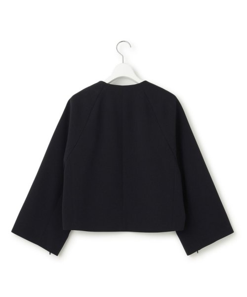 【VERYコラボ 】トリアセ ダブルジョーゼット ノーカラージャケット 