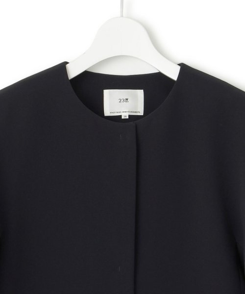 【VERYコラボ 】トリアセ ダブルジョーゼット ノーカラージャケット 