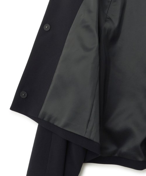 【VERYコラボ 】トリアセ ダブルジョーゼット ノーカラージャケット 