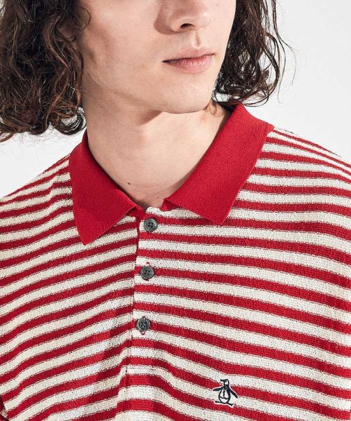 Penguin by Munsingwear(ペンギン　バイ　マンシングウェア)/CREPE WEAVE BORDER KNIT POLO SHIRT / クレープウェーブボーダーニットポロシャツ/img05