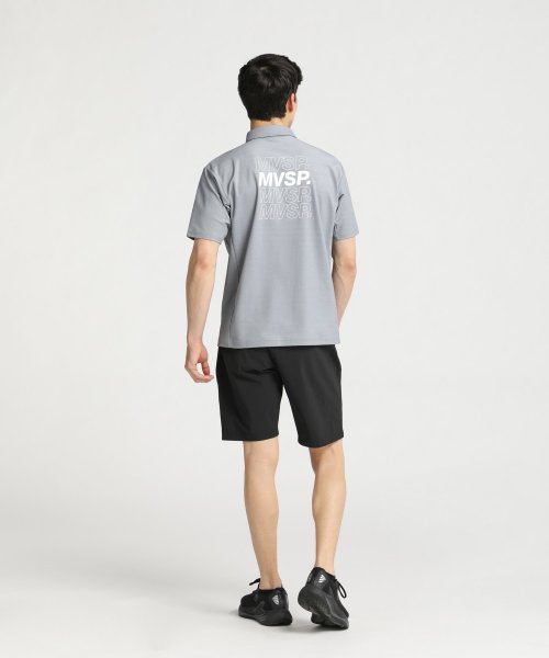 MOVESPORT(ムーブスポーツ)/SUNSCREEN ミニ鹿の子 バックロゴ ポロシャツ/img14