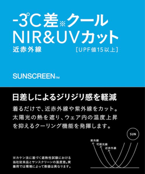 MOVESPORT(ムーブスポーツ)/SUNSCREEN ミニ鹿の子 バックロゴ ポロシャツ/img35