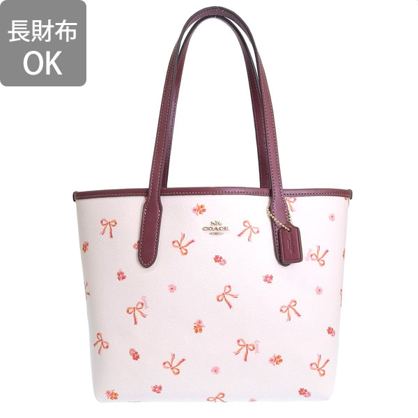 セール】COACH コーチ MINI CITY TOTE WITH BOW TIE PRINT ミニ シティ