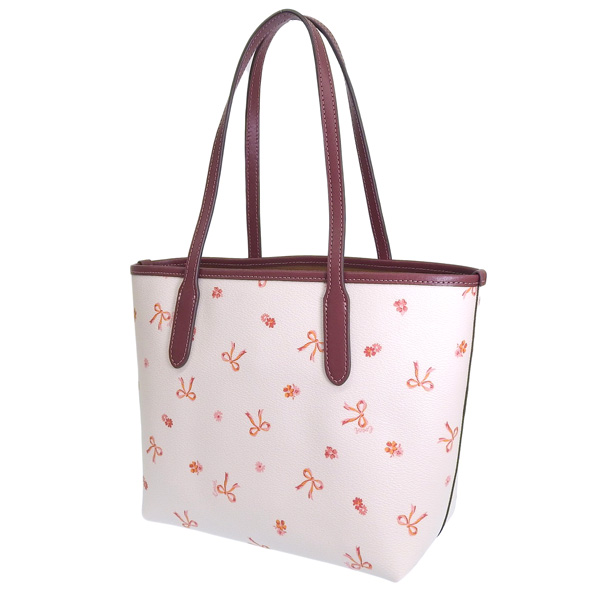 セール】COACH コーチ MINI CITY TOTE WITH BOW TIE PRINT ミニ シティ