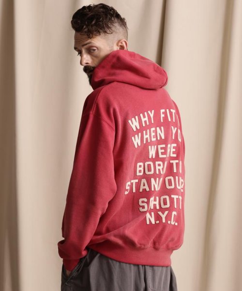 Schott(ショット)/WEB LIMITED/HOODED SWEAT LETTERING SCHOTT/レタリング ショット パーカー/img10