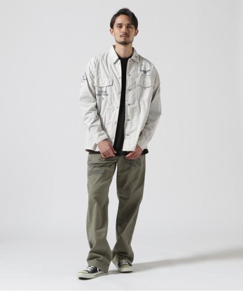 AVIREX(AVIREX)/USN TYPEWRIGHTER FATIGUE LONG SLEEVE SHIRT / USN タイプライター ファティーグ 長袖 シャツ/img08