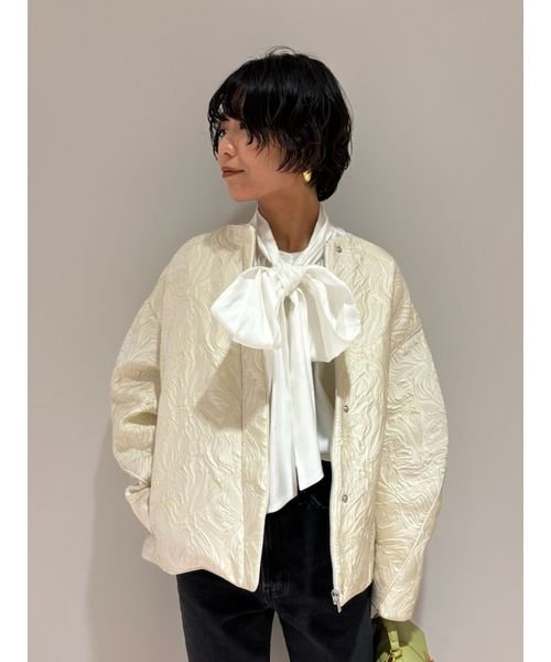 膨れジャガードコクーンブルゾン 予めご了承ください