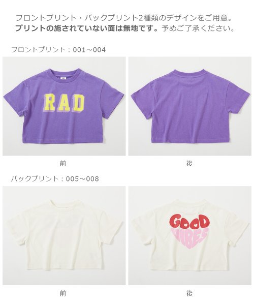 devirock(デビロック)/デビラボ ガールズ クロップド丈 プリント半袖Tシャツ 子供服 キッズ 女の子 トップス 半袖Tシャツ Tシャツ /img03