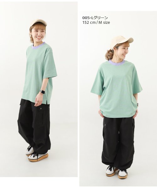 devirock(デビロック)/ビッグシルエット 大人 ボーダー 半袖Tシャツ 子供服 キッズ 男の子 女の子 トップス 半袖Tシャツ Tシャツ /img13