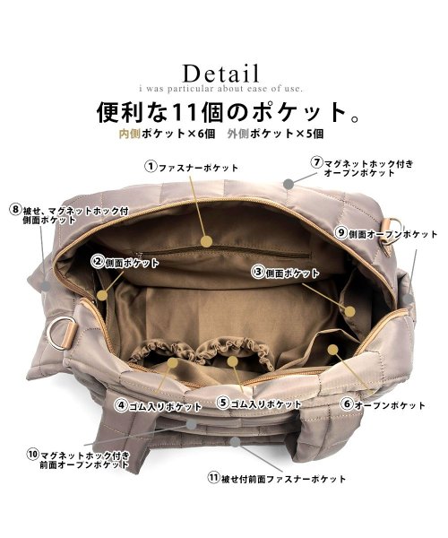 DEVICE(デバイス)/Rename キルティング 2way マザーズバッグ トートバッグ ショルダーバッグ/img13