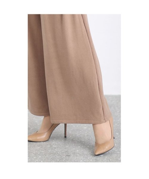 Sawa a la mode(サワアラモード)/レディース 大人 上品 裾が床につかないストレッチタックワイドパンツ/img17