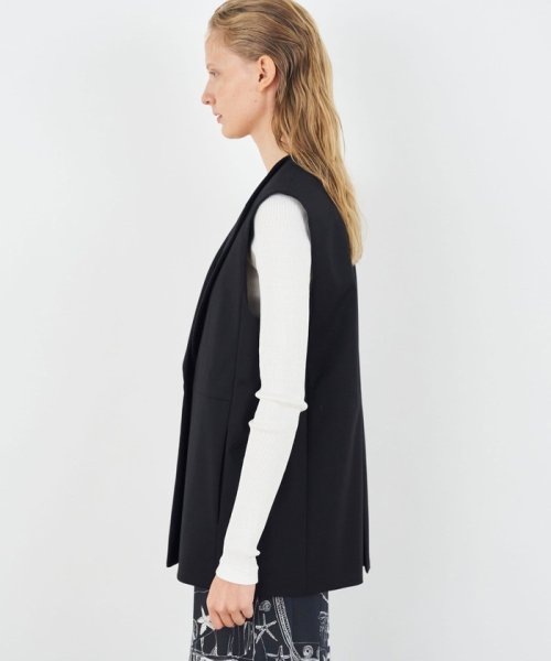 ハイカウントコットンストレッチ ワイドラペルジレ 