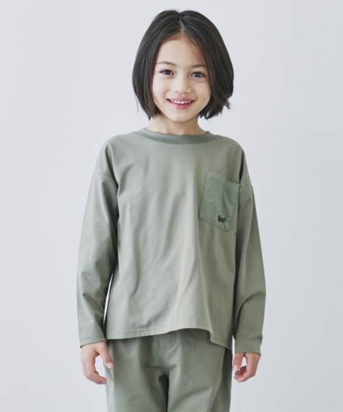 THE SHOP TK（KID）(ザ　ショップ　ティーケー（キッズ）)/【110－160】マルチファンクション長袖Tシャツ/吸水速乾・UV・イージーケア/img04