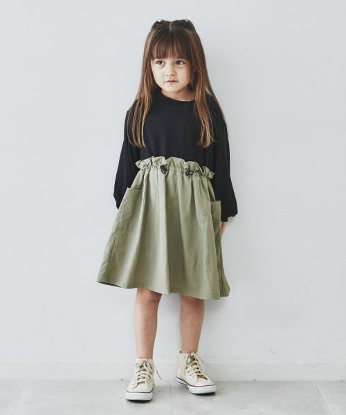 THE SHOP TK（KID）(ザ　ショップ　ティーケー（キッズ）)/【110－150/ママとおそろい】ナイロンドッキングワンピース/img05