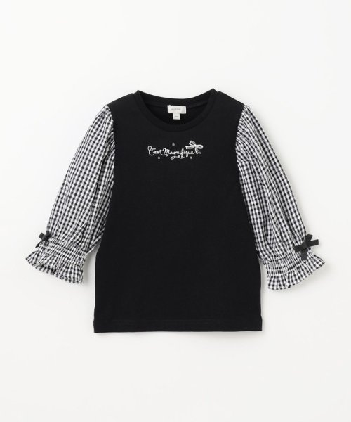 anyFAM（KIDS）(エニファム（キッズ）)/袖ギンガム 七分袖 Tシャツ/img11