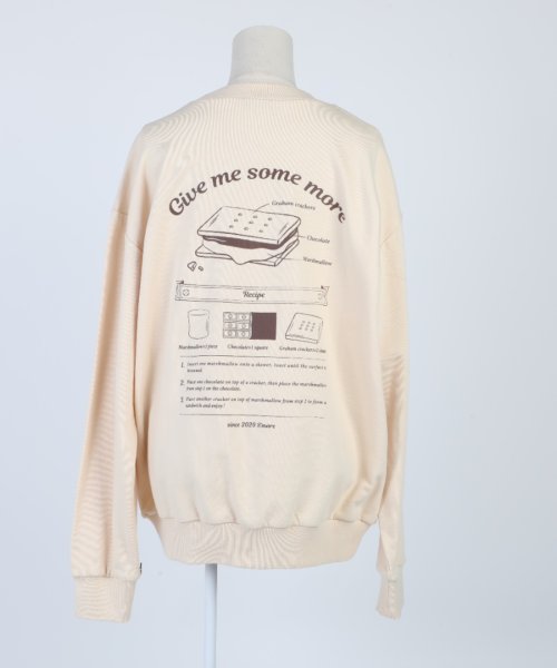 S'more(スモア)/【 S'more 】COTTON CREW NECK BIG SWEAT － S'more recipe/img35