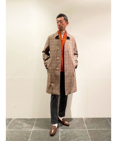 MACKINTOSH LONDON(MACKINTOSH LONDON（メンズ）)/【DUNFORD】【Loro Piana/ロロ・ピアーナ】グレンチェックウールステンカラーコート/img01