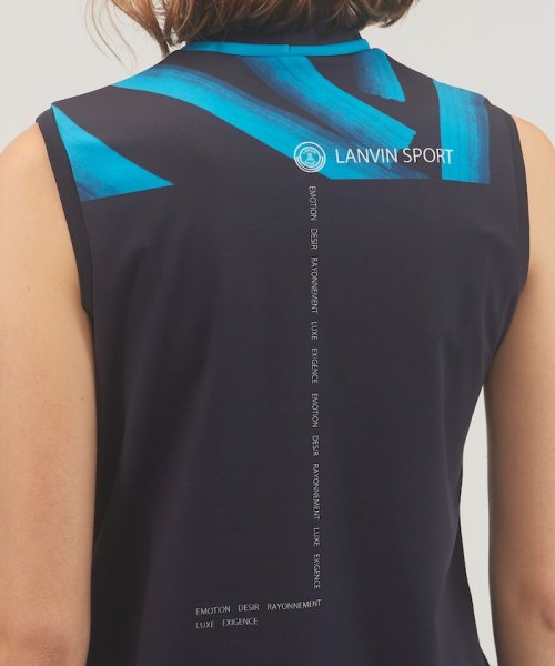 LANVIN SPORT(ランバン スポール)/【セットアップ対応商品】総柄プリントモックネックノースリーブシャツ【吸汗/UV/ECO】/img16