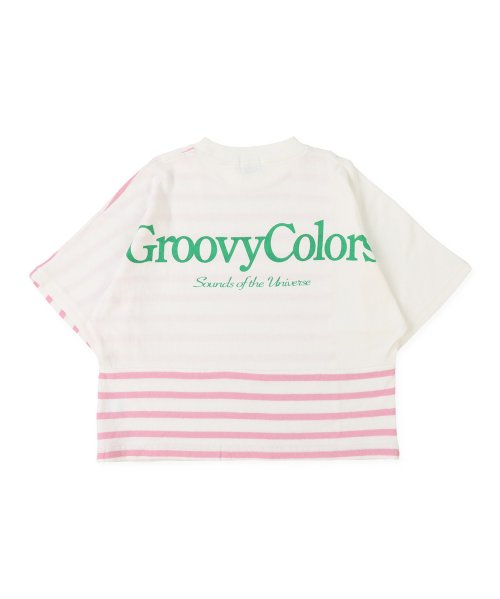 GROOVY COLORS(グルービーカラーズ)/ボーダー切り替え WIDEシルエット Tシャツ/img03