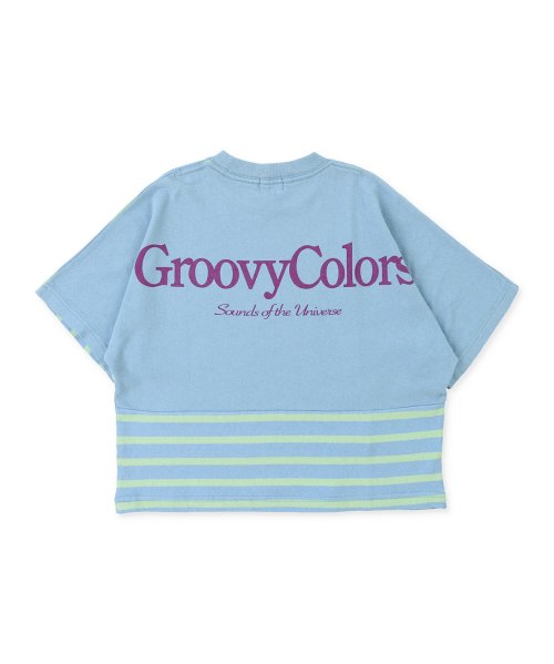 GROOVY COLORS(グルービーカラーズ)/ボーダー切り替え WIDEシルエット Tシャツ/img02