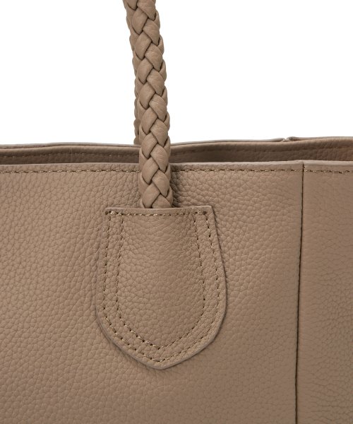 【TREASURE TOPKAPI】シュリンクレザー メッシュハンドル ショルダー付き ミニ トート バッグ 