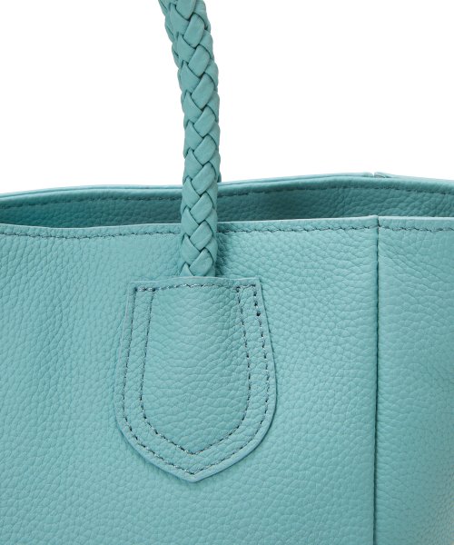 【TREASURE TOPKAPI】シュリンクレザー メッシュハンドル ショルダー付き ミニ トート バッグ 