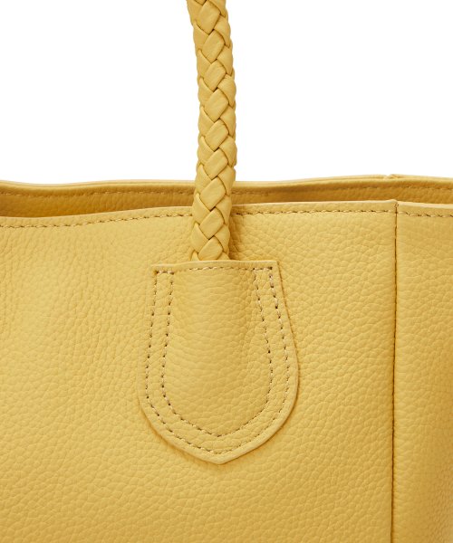 【TREASURE TOPKAPI】シュリンクレザー メッシュハンドル ショルダー付き ミニ トート バッグ 