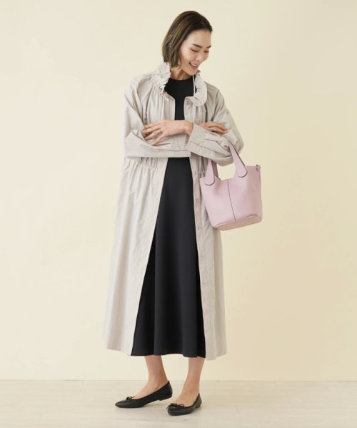 シャーリング襟スプリングコート【セレモニー】 