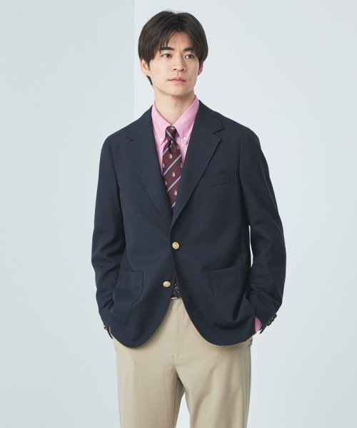 TW トロピカル 無地 ネイビー 3B ブレザー ジャケット -防シワ- テーラードジャケット H1628913151 (12513円)