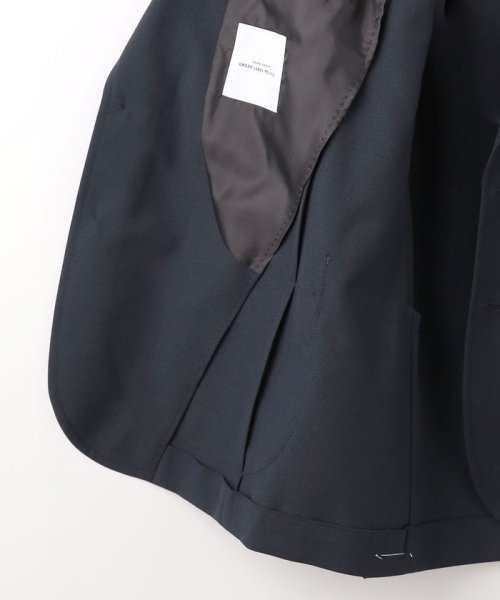 TW トロピカル 無地 ネイビー 3B ブレザー ジャケット -防シワ- テーラードジャケット H1628913151 (12513円)
